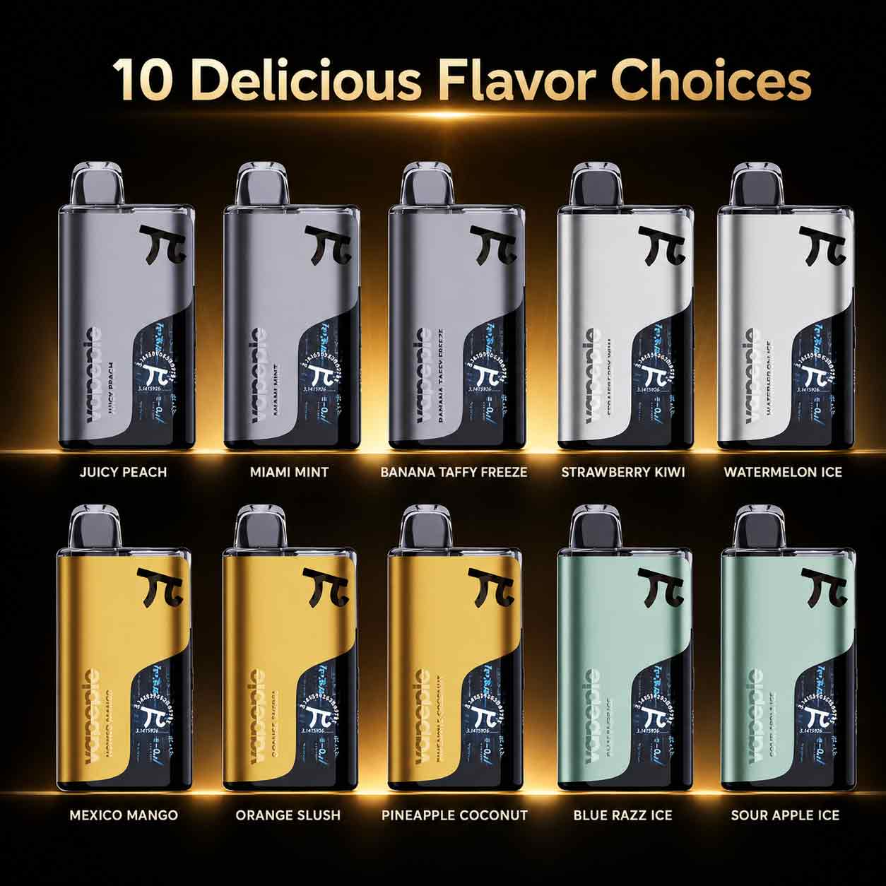 🏆 Choose 3 flavors ☛VAPEPIE 50000 PUFFS